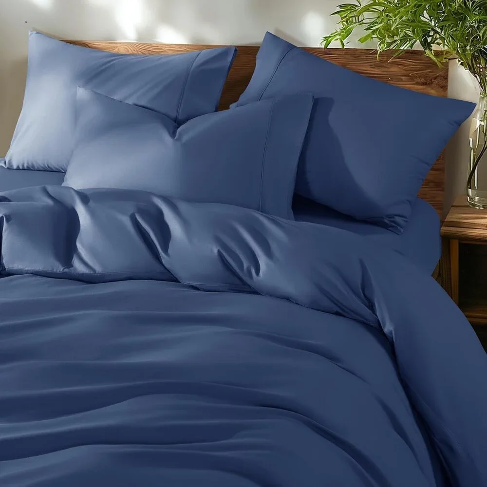 100% Cotton California King Size Duvet Covers - 600 Thread Count, Luxury Sateen